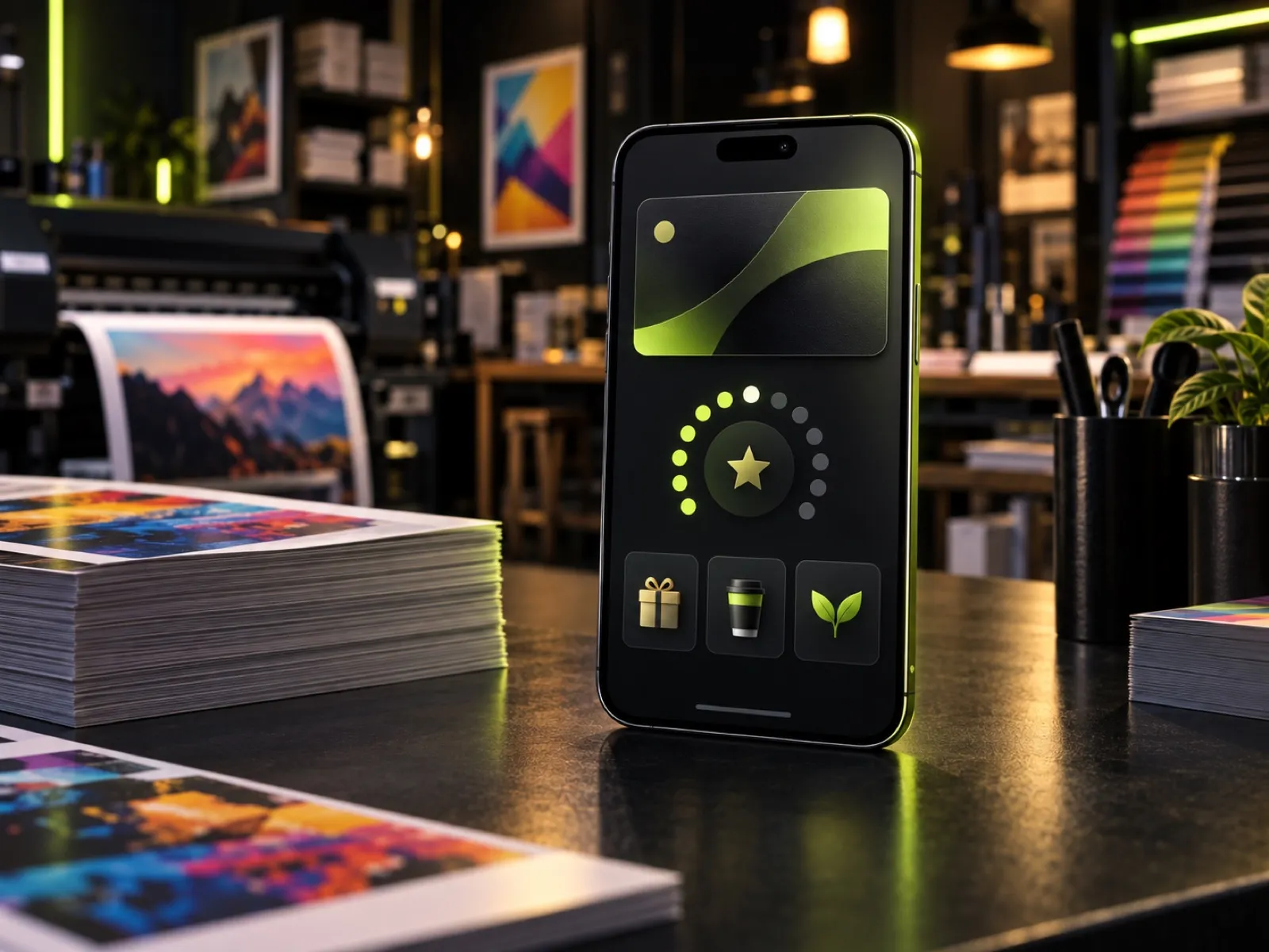 Aplicația Sory Club pe un smartphone, cu un card de fidelitate digital